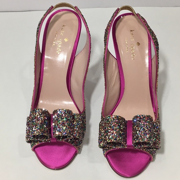 SOLD! ❤️ Kate Spade Glitter Charm Heel 6-6.5 - Picture 5 of 8
